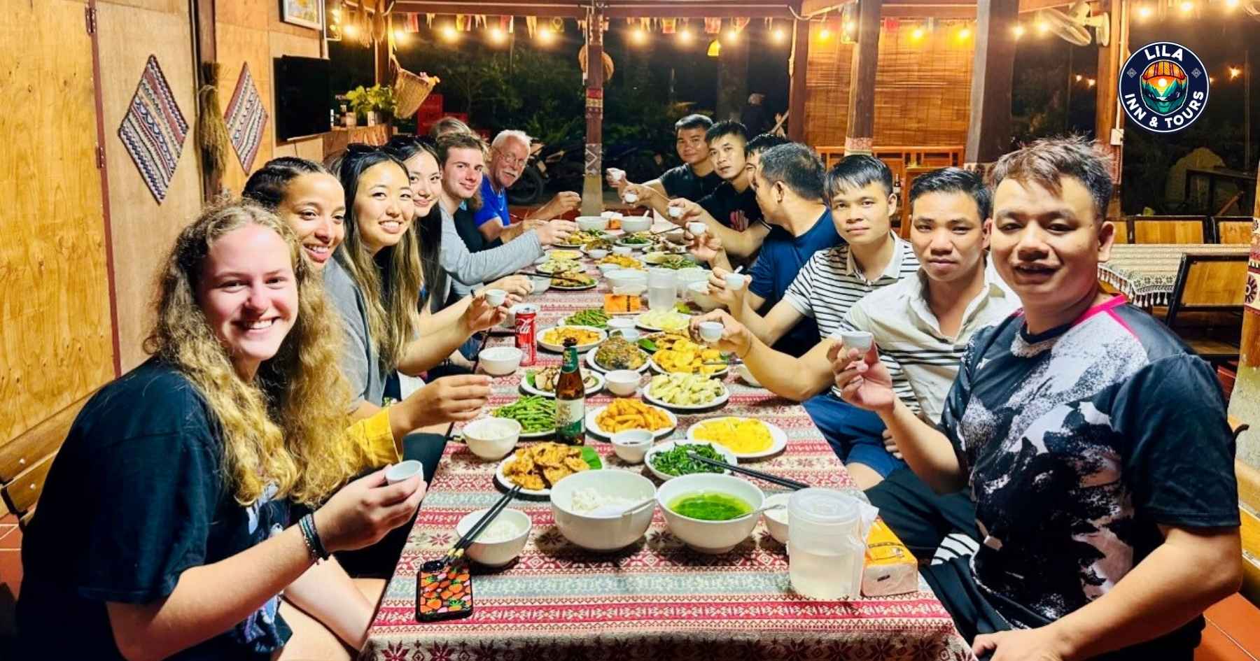 Family meal yen minh town