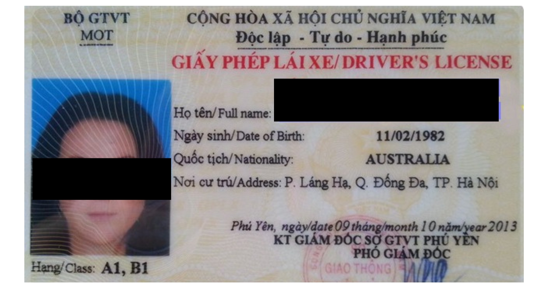 Vietnamese Driving License