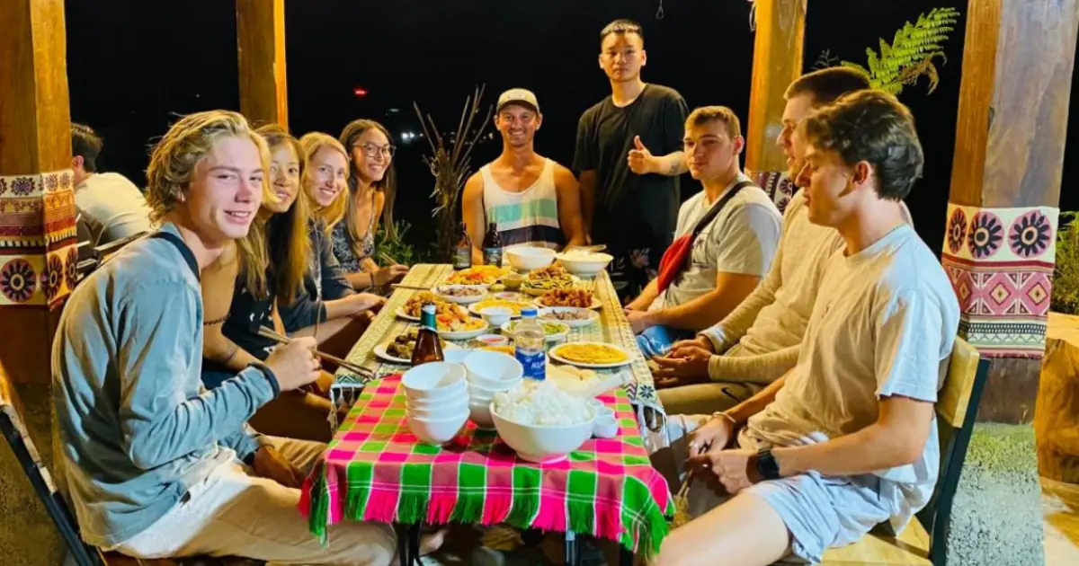 family dinner in yen minh town in ha giang loop cao bang tour 5 day