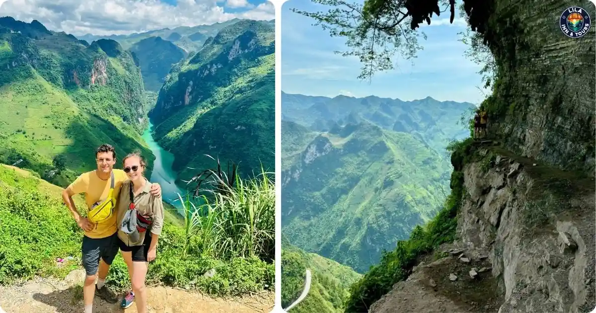 hike to white cliff on ma pi leng pass in ha giang loop tour 3 day