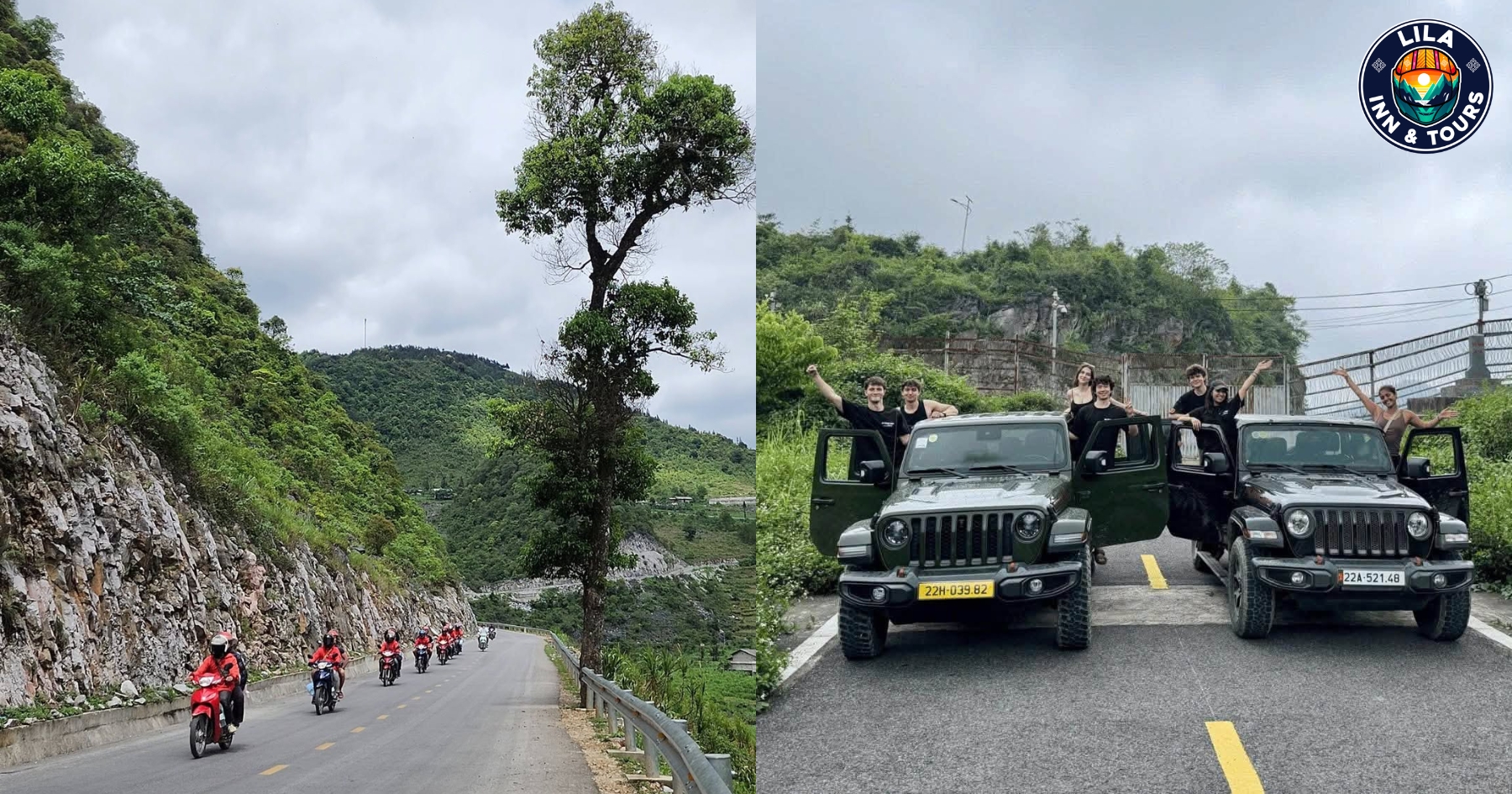 Tourists ride the Ha Giang Loop by motorbike or private car with a local driver